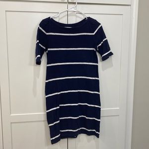 Navy blue and white dress